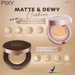 PIXY Dewy Cushion Fullsize / Refill ( pixy make it glow bb cushion ) | Techno-Fixed Matte Cushion Full size SPF 50+ & PA+++ (BPOM)