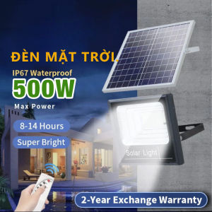 Đèn led năng lượng mặt trời ngoài sân và trong nhà 500W siêu sáng Đèn pha Led năng lượng mặt trời pha 500W Solar Chip Led Siêu Sáng chống nước tuyệt đối