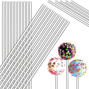 4/6/8inch Pure Acrylic Lollipop Sticks Clear Reusable Cake Pops Stick for Making Candy Cupcake Toppers Dessert DIY Baking Tool