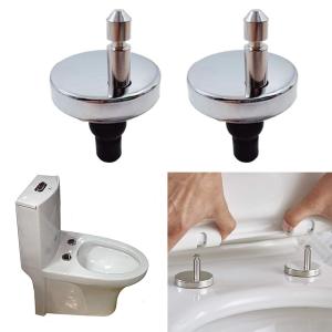 2Pcs 60mm Dia Toilet Seat Hinge Screw Top Fix Nuts Screws Quick Release Hinges Fittings Seat Hardware Toilet Seat Replacement Parts Kit  Toilet Seat Fixings Quick Release Ancable Universal Toilet Seat Top Fittings Quick Release Toilet Seat Hinges for WC