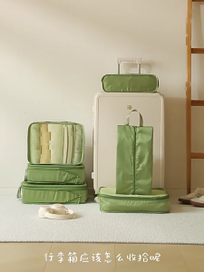 Breathable Compression Packing Cubes 6pc Set With Tear Resistant Zippers For Travel Arrangement