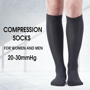 +MD 20-30 mmHg Compression Socks for Men and Women Opaque Knee High Support Socks