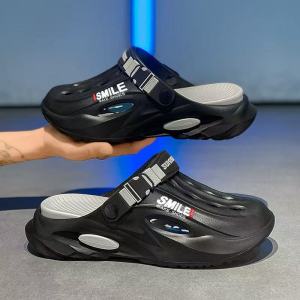 Two wear Mens Fashion Summer Slipper Thick insole Rubber Slipper A10#