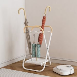 PRIMEPICKGLOBAL Drainage Umbrella Storage Rack Metal Large Capacity Umbrella Holder Durable Sturdy Umbrella Storage Device Home