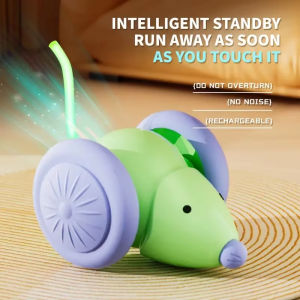 Kebidumei Electric Mouse Car Pet toys Interactive Cat Toy Rechargeable Automatic Teaser with Intelligent Obstacle Avoidance Pet Products