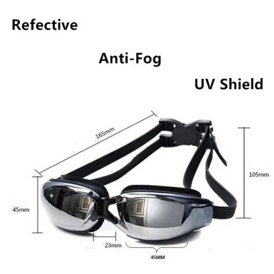 Reflective Optical Swimming goggles Prescription Power Degree Anti fog UV shield Swimming goggles goggle swimming adult