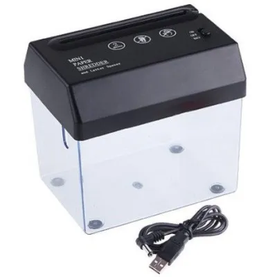 Jakcom Mesin Penghancur Kertas Mini USB Paper Shredder with Letter Opener - SW501 - Black