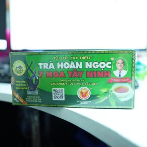 Trà túi lọc Hoàn Ngọc 7 Nga Tây Ninh chính hãng hộp xanh nhãn vàng