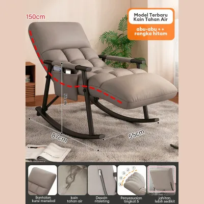 Kursi Goyang Kursi Santai Kursi Malas Kursi Goyang Bulat Sofabed Multifungsi 3 in 1 Kursi Sofa Malas Kursi Tidur Sofa Sofa Ruang Tamu
