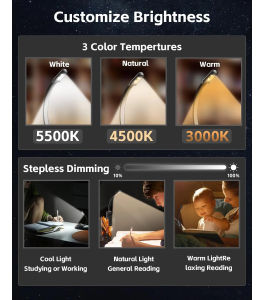 JKLLuz LED Light with 360º Clip for Reading Books Rechargeable in Mod2026