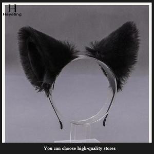 Hayating Japanese Cute Plush Cat Ear Headband Headband Bow Bell Hair Buckle Carolita Cat Ear Headband