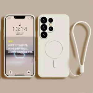 Liquid Silicone Magsafe Case For Samsung Galaxy S25 S24 S23 S22 Ultra Plus FE A55 A15 A35 4G 5G Magnetic Wireless Charging Cover