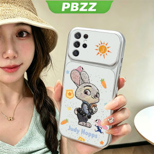PBZZ Case for samsung s22 s21 ultra S22 S21 plus s22 S21 fe 5g phone casing Softcase Silicone shockproof Cover new design aesthetic cute rabbit orange for women KNTZ2