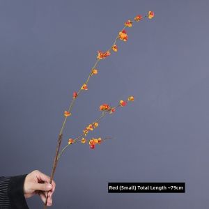 FEELINGS Plastic Artificial Faux Plants Yellow Flower Floral Fake Flowers Plant Decorative Simulation Tree Branch Wedding Decoration