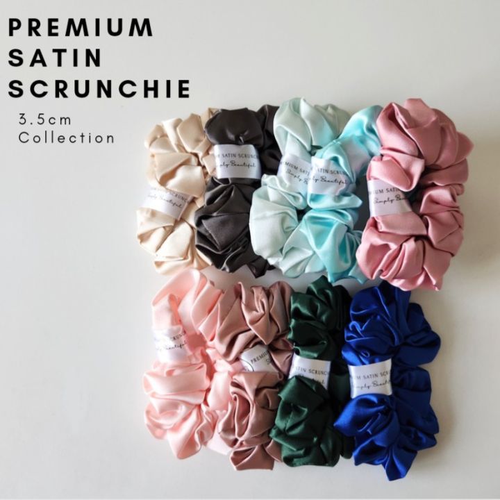 Premium Satin Scrunchies High Quality For Hair Care Soft and Smooth 3