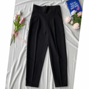 QUẦN TÂY NỮ LƯNG CAO ĐI HỌC QUẦN VẢI BAGGY CẠP V SIÊU CAO NỮ MẶC LÀM