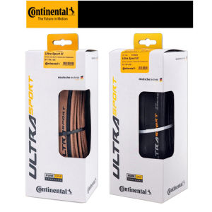 【Legit】Continental Lốp Xe Đạp Đường Trường Màu Vàng Gấp Gọn 700 * 28c UltraSport Lll Lốp Thế Hệ Thứ Ba Mới