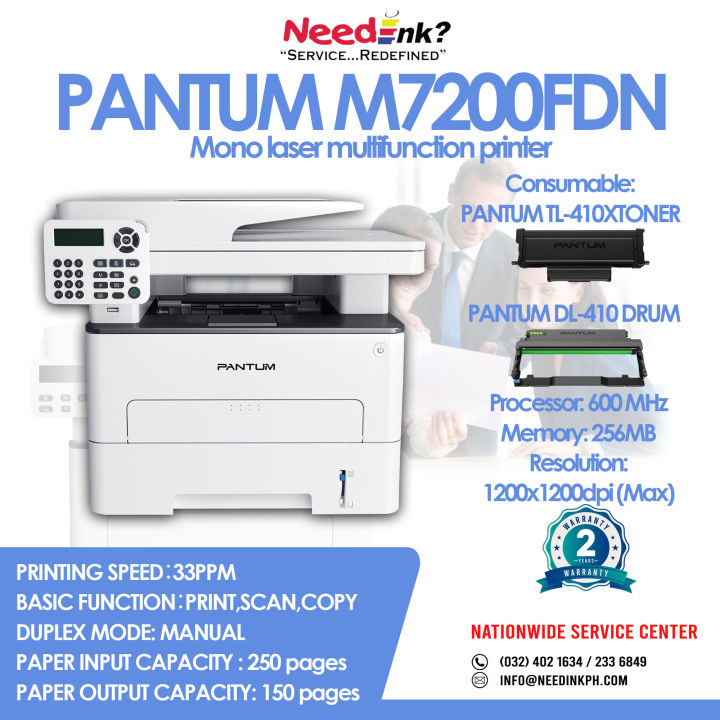 Pantum M7200FDN Mono Laser Multifunction Printer | Lazada PH