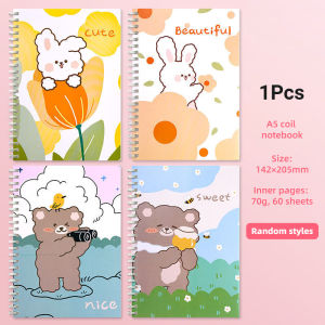 【Coil Notebook On hand! 1-3 days delivery】1PCS 40/60 Sheets A5 Morandi Spiral Notebook Smooth Line Coil Book Candy Color Spiral Notebook