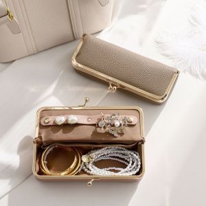 NOBLEE Solid Color Small Wallets Kiss Lock PU Leather Coin Purse Casual Mini Mini Purse For Rings