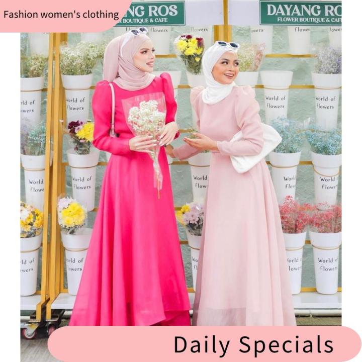 Muslim women s clothing HIJABISTAHUB CAEN DRESS DRESS MUSLIMAH DRESS MURAH DRESS HIJABISTAHUB BARBIE DRESS Lazada