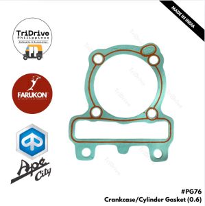 Piaggio Ape City Crankcase/Cylinder Gasket (0.6) - CM284002 (Set of 10pcs.)
