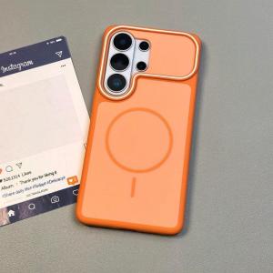 Luxury Frosted Silicone Soft Bumper For Magsafe Phone Case For Samsung S26 Plus S25 S24 S23 Ultra Wireless Charge Magnetic Cover