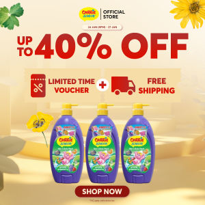 [Bundle of 3] CARRIE JUNIOR Hair & Body Wash - Groovy Grapeberry (1000g) [New Toy] Nourishing & Moisturising Skin