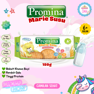 Promina Marie Roll New 150g Biskuit Bayi 6-12 Bulan MPASI Marie Susu Camilan Sehat Snack Bayi