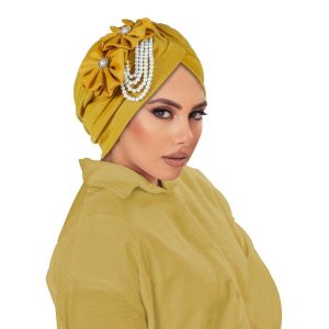 JPTD Breathable Head Wraps Flower Design Elegant Hairloss Hat Cover Chemo Cap Cross Bonnets Women