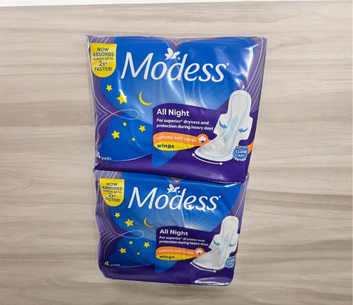 Modess All Night With Wings 4s | Lazada PH