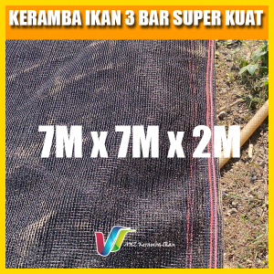 Keramba Ikan Terbaik No.1 Super kuat Jaring Waring RK 3 Bar Siap Pakai Ukuran 7x7x2