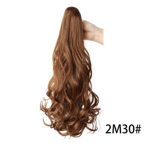 COUPLECOL Ombre Tóc giả đuôi ngựa kẹp càng cua Corn Perm Tóc nối đuôi ngựa Tóc đuôi ngựa dài xoăn gợn sóng Phụ kiện tóc Tự nhiên Tóc giả đuôi ngựa dành cho phụ nữ