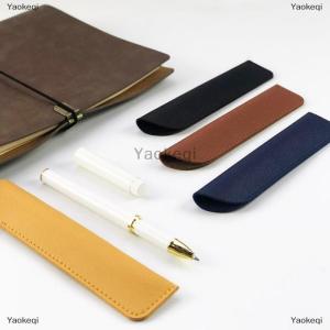 [COD] Yaokeqi PU Leather Pencil Holder School Pen Storage Bag Pen Case Solid Color Wear-resistant Pen Protective Sleeve Small Sign Pen Cover