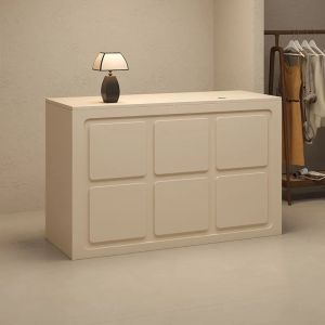 Sacesr French Cream Style Cashier Desk Nordic Creative Womens Clothing Store Beauty Salon Reception Counter Office Furniture FYRD 5Y6Z3