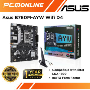 Asus B760M-AYW Wifi D4 LGA1700 mATX Motherboard (B760M-AYW WIFI D4)