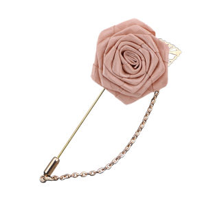 1Pc New Solid Color High End Woolen Fabric Rose Brooch Mens Multi Color Versatile Wedding Groom Host Suit Brooches Accessories