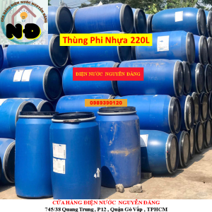 (Hỏa Tốc TPHCM Liên Hệ) Thùng phuy nhựa cũ xanh 200l - 220l thùng phi nhựa cũ 200l - 220l Thùng đựng nước 200l - 220l... (mới 90% - 95%)