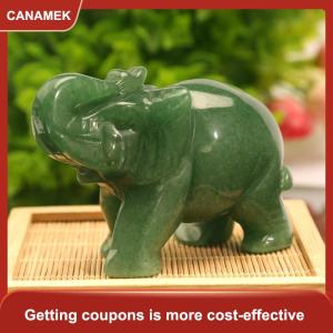【CANAMEK】 Tượng Voi tượng động vật thạch anh thạch anh tím hoa hồng pha lê tự nhiên STO