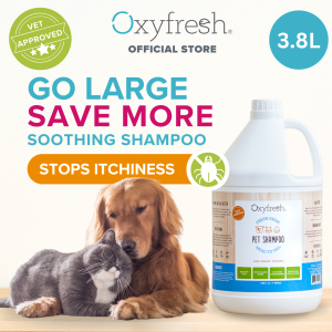 Oxyfresh® Pet Shampoo - Anti Itch Cat Shampoo & Dog Shampoo - Shiny Coat | Syampu Kulit Sensitif Kucing (3800ml)