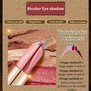 Dual Color Light Luxury Eyeshadow Stick Eye Makeup Luxury Charm Apply Dual Color Gold Diamond Eyeshadow Pencil