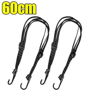 2PCS Motorcycle Helmet Strap Reflective Elastic Bungee Cord Heavy Duty Luggage Rope Adjustable Tie Down for Motorbike Scooter 60/90cm