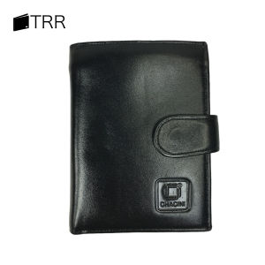 THAILEATHERGOODS กระเป๋าสตางค์หนังวัวแท้100%  กระเป๋าตังค์ กระเป๋าสตางค์หนังแท้ ทรงตั้งมีสายกระดุม