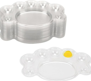 50pcs Disposable Paint Palette,Paint Trays for Kids,Paint Palette Tray,Paint pallets for Acrylic,Painting Portable