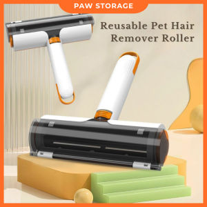 PAW STORAGE🐾【Penggulung Bulu Kucing Anjing】Pembuang Bulu Pakaian Boleh Diguna Semula Reusable Pet Hair Remover Lint Roller for Cat Dog Fur Clothes Sofa Fabric Shaver 可重复使用粘毛滚筒 宠物毛发清理神器