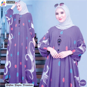 Gamis Kaftan Terbaru / Gamis Kondangan / Kaftan Rayon Jumbo Syari Longdress Lowo Busui Friendly Resleting Depan All Size
