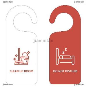 [COD] jiameitan ไม่รบกวนป้ายประตูห้อยป้ายร้านทำความสะอาดห้องป้ายประตูสองด้านสำหรับคลับคาเฟ่โรงแรม