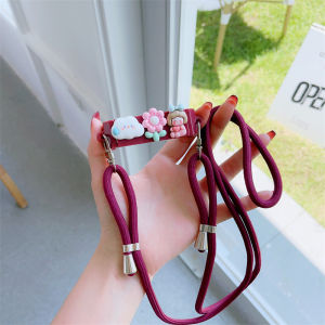 Zeallion Mobile Phone Lanyard Crossbody Girl Frog Rabbit Mobile Phone Back Clip Chain Anti Loss Backpack Style Phone Clip Chain Lanyard
