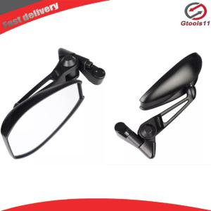 2Pcs Motorcycle Rear View Mirrors Adjustable Anti-Glare Scooter Bar End Handlebar Mirror for Street Bicycle Motorbikes