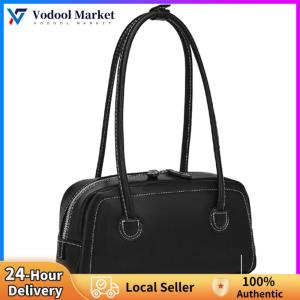 【Vodool】 PU Leather Versatile Handbag Large Capacity All-Match Shoulder Bag Solid Color Soft Tote Handbag Commute Handbag